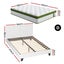Double Bed Frame Platform White Pvc Leather Hybrid Mattress Modern Carousel 2