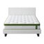 Double Bed Frame Platform White Pvc Leather Hybrid Mattress Modern Carousel 3