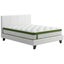 Double Bed Frame Platform White Pvc Leather Hybrid Mattress Modern Carousel 7