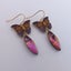 Purple Butterfly & Faceted Bead Handmade Drop Earrings (Made in NZ) Carousel 1