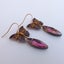 Purple Butterfly & Faceted Bead Handmade Drop Earrings (Made in NZ) Carousel 4