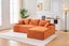 ASHFORD Fabric Sectional Compressed Sofa (Orange) - Chaise Facing Right Carousel 1