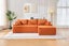ASHFORD Fabric Sectional Compressed Sofa (Orange) - Chaise Facing Right Carousel 2