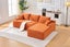 ASHFORD Fabric Sectional Compressed Sofa (Orange) - Chaise Facing Right Carousel 4