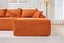 ASHFORD Fabric Sectional Compressed Sofa (Orange) - Chaise Facing Right Carousel 6