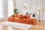 ASHFORD Fabric Sectional Compressed Sofa (Orange) - Chaise Facing Right Carousel 7