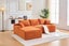 ASHFORD Fabric Sectional Compressed Sofa (Orange) - Chaise Facing Left Carousel 4