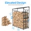 Heavy Duty Outdoor Firewood Storage Rack With Roof Carousel 7