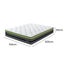 Dreamz Single Cooling Mattress Pocket Spring Euro Top Bed Foam 7 Zone 30cm Carousel 2