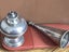 Art Deco Silver-Plated Table Lighter with Conical Snuffer Carousel 6