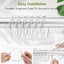 24 Pack Plastic Shower Curtain Rings Clear O Shape Hooks for Curtain and Liner Carousel 7