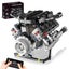 V8 Mini Engine Model Kit Working Motor App Control LED Lights Carousel 1