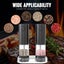2 Pack Electric Salt and Pepper Grinder Set Rechargeable LED Adjustable Carousel 3