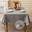 Faux Linen Small Rectangle Tablecloth for Kitchen Dining Room,Outdoor Coffe Carousel 5
