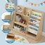 Kids Bookshelf Wood Bookcase Children Storage Rack Display Shelves Holder Carousel 7