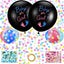 Gender Reveal Balloons, 2pcs 36 inch Large Baby Boy or Girl Balloons with P Carousel 1