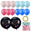 Gender Reveal Balloons, 2pcs 36 inch Large Baby Boy or Girl Balloons with P Carousel 2