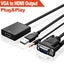 VGA to HDMI Converter Video Audio AV Cable 3.5mm Jack Cable for HDTV Laptop Carousel 1