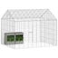 Rabbit Cage Silver 400 X 78 X 78 Cm Galvanised Steel Axbokxtx Carousel 4