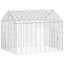 Rabbit Cage Silver 400 X 78 X 78 Cm Galvanised Steel Axbokxtx Carousel 7