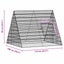 Rabbit Cage Silver 215 X 100 X 85 Cm Galvanised Steel Axbokxxn Carousel 3