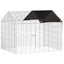 Rabbit Cage Silver 400 X 78 X 78 Cm Galvanised Steel Axbokxtl Carousel 2