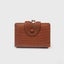 Elosung Brown Elegant Croc Embossed Womens Wallet Short Pu Leather Bifold With R Carousel 1