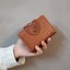 Elosung Brown Elegant Croc Embossed Womens Wallet Short Pu Leather Bifold With R Carousel 5