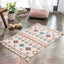 Elosung Handwoven Cotton Tassel Floor Rug For Bedroom Or Living Room|Soft Modern Carousel 2
