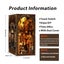 DIY Book Nook decorative Miniature Kit,Wooden Puzzle Craft Bookshelf Decor Carousel 6