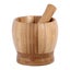 Mortar and Pestle Set - Bowl Garlic Press Grinder Crusher, Wood, 11oz Carousel 2