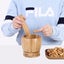 Mortar and Pestle Set - Bowl Garlic Press Grinder Crusher, Wood, 11oz Carousel 5