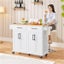 Large Kitchen Island Kitchen Trolley Kithchen Storage Cabinet Carousel 12