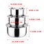 Stainless Steel Bowls ! Thai Style 3 Piece Cooking Pot Set, Stainless Steel Carousel 3