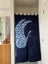 Japanese Noren doorway curtain privacy or wall decor. 100% cotton. Indigo Cranes Carousel 7