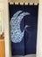 Japanese Noren doorway curtain privacy or wall decor. 100% cotton. Indigo Cranes Carousel 9