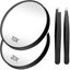 20X Magnifying Mirror & 10X Magnifier with Suction Cups, Tweezers Kit - Black Carousel 1