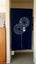Japanese Noren, doorway curtain, 100 % cotton. Two blue and white circles. Carousel 1