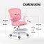 Kids Desk Chair - Children Office Study Seat With Footrest Cilo - Pink Carousel 11