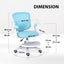 Kids Desk Chair - Children Office Study Seat With Footrest Cilo - Blue Carousel 11