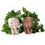 2PCS Resin Face Planter with Drainage Hole for Plants - Coffee Carousel 2