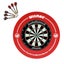 Pro Star Genuine Bristle Dart Board + Winmau Red Print Surround + Darts Carousel 1