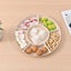 Wheats Straw Candy Tray Nut Snacks Fruit Tray Compartment Round Dried Fruit Carousel 5