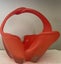Mid-Century Murano-Style Red Art Glass Basket – Hand-Blown Sculptural (22cm) Carousel 3