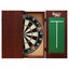 Tex Darts Titan Tournament Dart Board + Formula Mahogany Cabinet + Darts Set Carousel 6