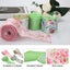 4 Roll Floral Fabric Ribbons, 14.7ft Decorative Flower Trim Ribbon for DIY Carousel 3