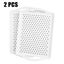 2Pcs Non Slip Food Serving Tray with Handles, 16.5"x11.4" White Platters fo Carousel 1
