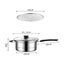 Pots and Pans Set,Pots and Pans,Multipurpose Stainless Steel Saucepan Stain Carousel 3