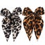 2PCS Leopard print Hair Bows for Women Big Ribbon Bows for Hair Long Tail B Carousel 1