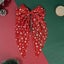 3PCS Christmas Hair Bows for Women Girls, Red Green Tassel Hair Ribbon Bowk Carousel 2